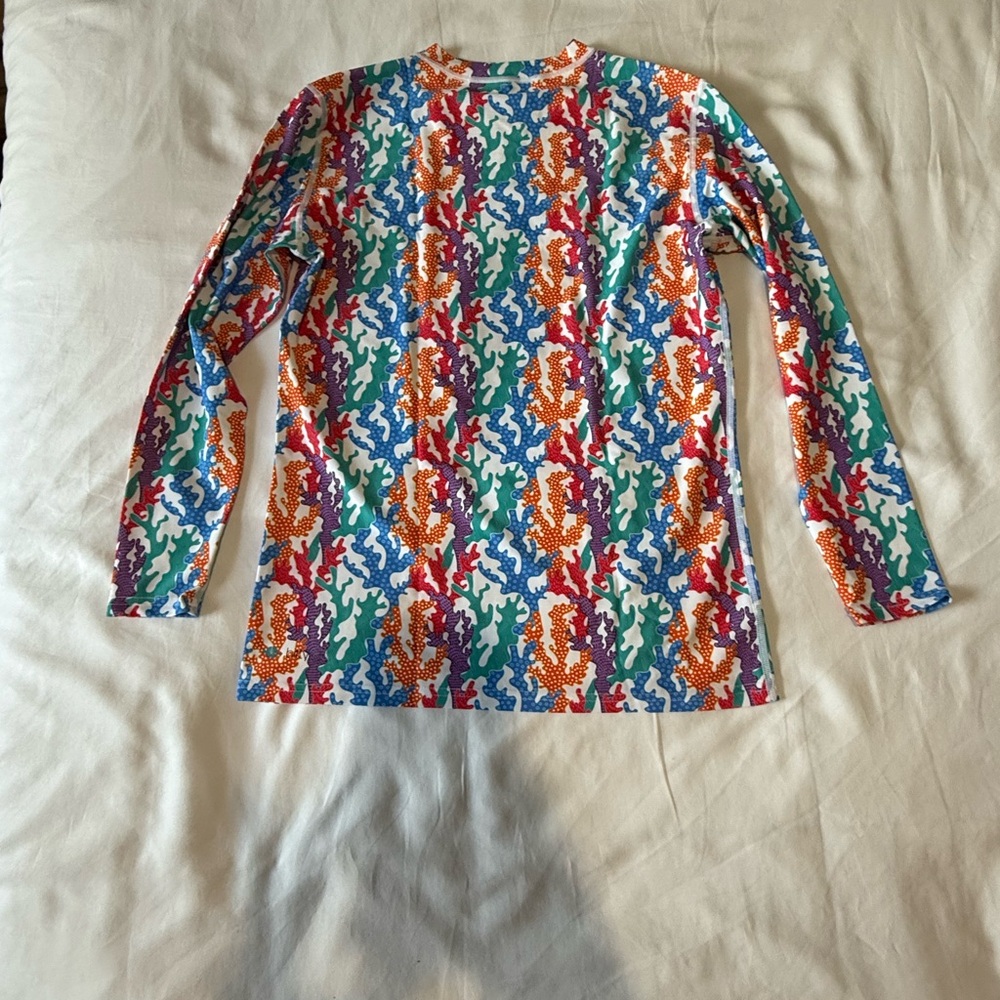 Bitty Fish - Colorful Coral Print- Women’s Rash Guard - Sm View 3